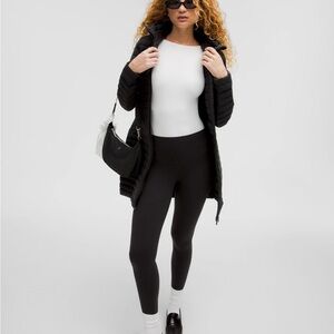 Pack It Down Long Jacket In Black